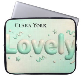 Vintage Botanical Lovely Personalized Keepsake ラップトップスリーブ