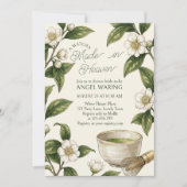 Vintage Botanical Matcha Made in Heaven Shower 招待状 (正面)