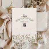 Vintage Botanical Monogram Crest Elegant Wedding 招待状