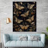 Vintage Botanical Moths & Flowers  ポスター