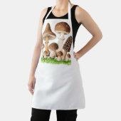 Vintage Botanical Mushroom Illustration Art エプロン (インサイチュ)