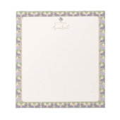 Vintage Botanical Notepad with Personalization ノートパッド (正面)