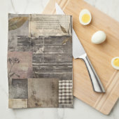 Vintage Botanical Patchwork Rustic (1) キッチンタオル (四つ折り)