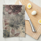 Vintage Botanical Patchwork Rustic (2) キッチンタオル (四つ折り)