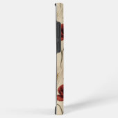 Vintage Botanical Poppy Script – Antique Red Samsung Galaxyケース (右側面)