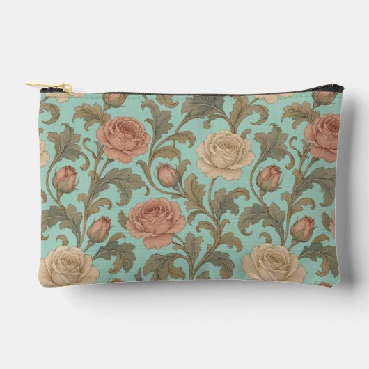 Vintage Botanical Rose アクセサリーポーチ (正面)