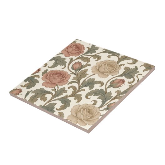 Vintage Botanical Rose タイル (側面)