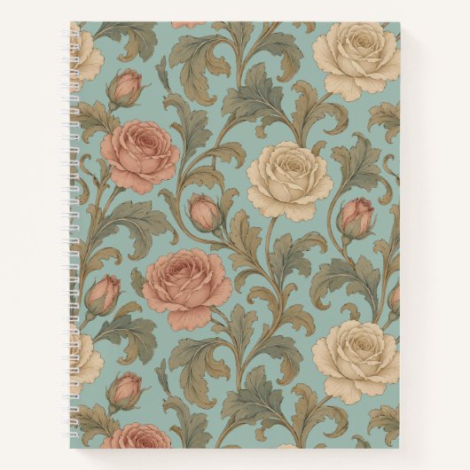 Vintage Botanical　Roses ノートブック (正面)