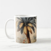 Vintage Botanical Scene with Palms コーヒーマグカップ (左)
