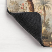Vintage Botanical Scene with Palms マウスパッド (コーナー)