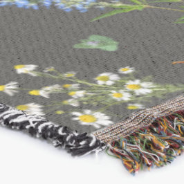 Vintage botanical style スローブランケット