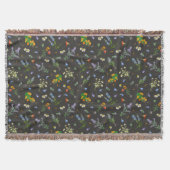 Vintage botanical style スローブランケット (正面)