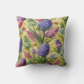 Vintage Botanical Throw Pillow – Purple Wildflower クッション (裏面)