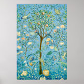Vintage Botanical Tree of Life with Birds  ポスター (正面)