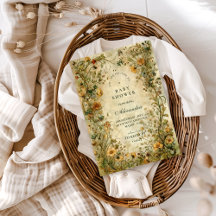 Vintage Botanical Wildflower Baby Shower