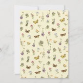 Vintage Botanical Wildflower Boho Save The Date 招待状 (裏面)