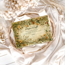 Vintage Botanical Wildflower Diapper Raffle 