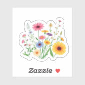Vintage Botanical Wildflower Garden Vinyl シール (シート)