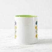 Vintage Botanical Wildflowers mug ツートーンマグカップ (中央)