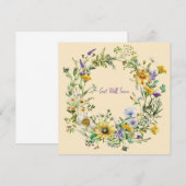 Vintage Botanical Wreath Art Note Cards ノートカード (正面/裏面)