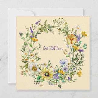Vintage Botanical Wreath Art Note Cards ノートカード
