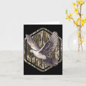 Vintage Bottomland Camo Dove Hunting Season Hunter カード (黄色い花)