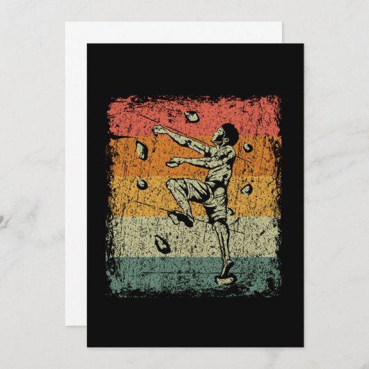 Vintage Bouldering Climber Equipment 招待状 (正面/裏面)