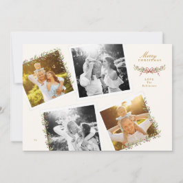 vintage bow botanical frames collage 4 photo シーズンカード