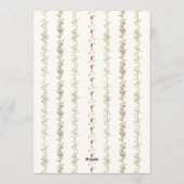 vintage bow christmas botanical photo flat  シーズンカード (裏面)
