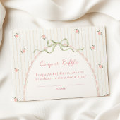Vintage Bow Diaper Raffle Enclosure Card エンクロージャーカード