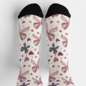  Vintage Bow & Heart Cute Socks ソックス (上部)