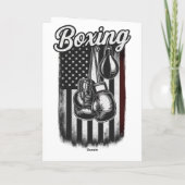 Vintage Boxing American Flag Retro カード (裏面)