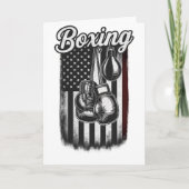 Vintage Boxing American Flag Retro カード (正面)