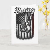 Vintage Boxing American Flag Retro カード (黄色い花)