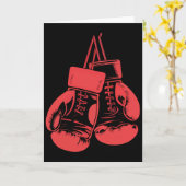 Vintage Boxing Gloves Kickboxing Boxing Lover Boxe カード (黄色い花)