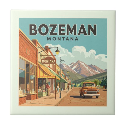 Vintage Bozeman Montana タイル (正面)