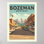 Vintage Bozeman Montana ポスター (正面)