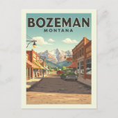 Vintage Bozeman Montana ポストカード (正面)