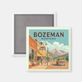 Vintage Bozeman Montana マグネット (正面/裏面)