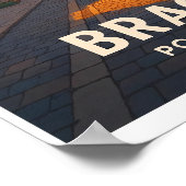 Vintage Braga Portugal Travel Poster  ポスター (角)