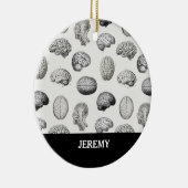 Vintage Brain Anatomy Biology Illustrations セラミックオーナメント (右)