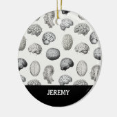 Vintage Brain Anatomy Biology Illustrations セラミックオーナメント (左)