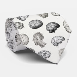 Vintage Brain Anatomy Biology Illustrations ネクタイ