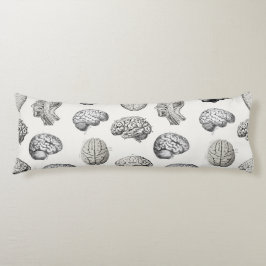 Vintage Brain Anatomy Biology Illustrations ボディピロー
