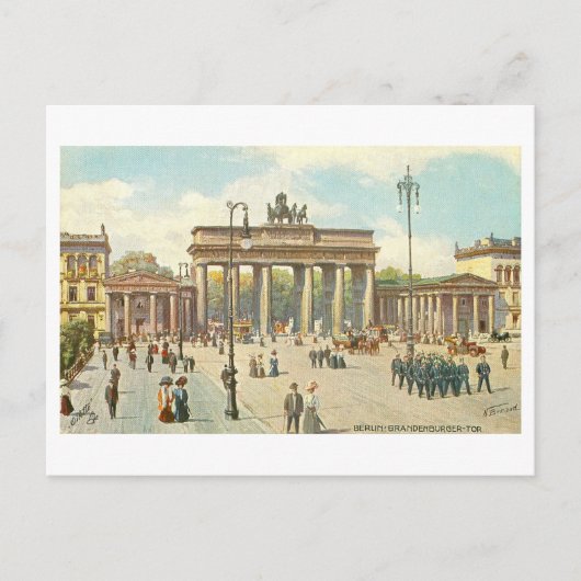 Vintage Brandenburg Gate Berlin Germany ポストカード (正面)
