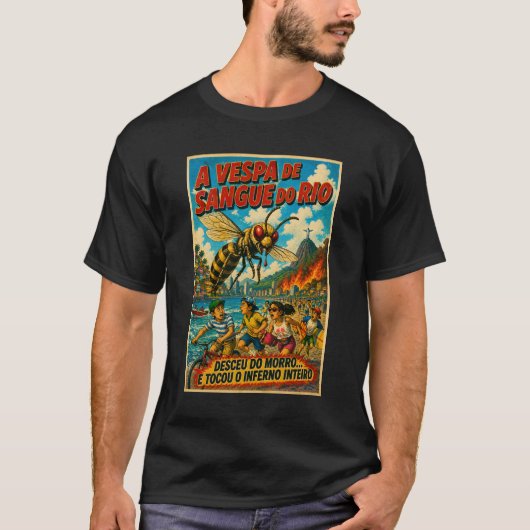 Vintage Brazil Wasp Retro Monster Art Tシャツ (正面)