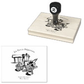 Vintage Breakfast Café Illustration Rubber Stamp ラバースタンプ (押印)