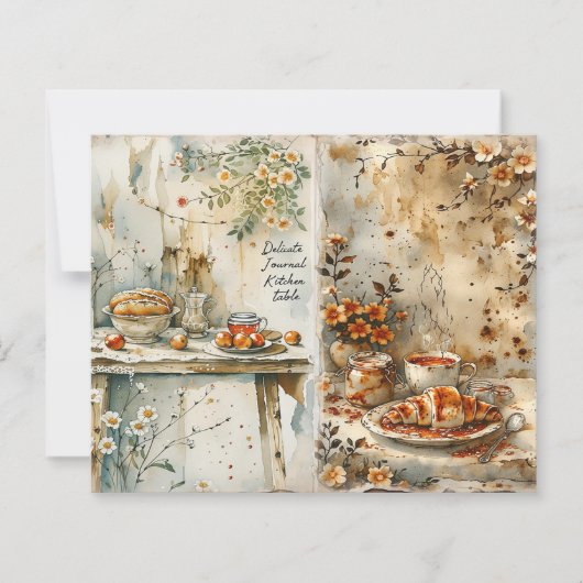 Vintage Breakfast Kitchen Scrapbook Paper (正面)