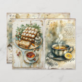 Vintage Breakfast Scrapbook Paper (正面/裏面)