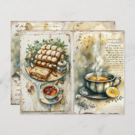 Vintage Breakfast Scrapbook Paper